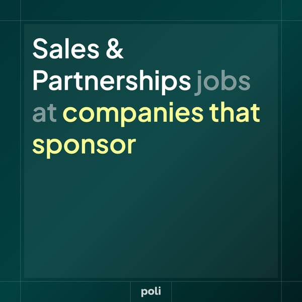 Sales & Partnerships Jobs at UK Visa-sponsoring Companies